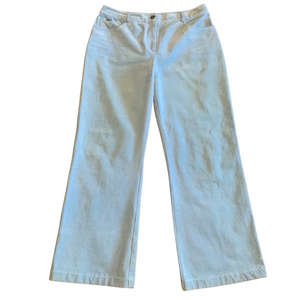 ST. JOHN‎ COLLECTION BY MARIE GRAY Light Blue Corduroy Pants - Size 12